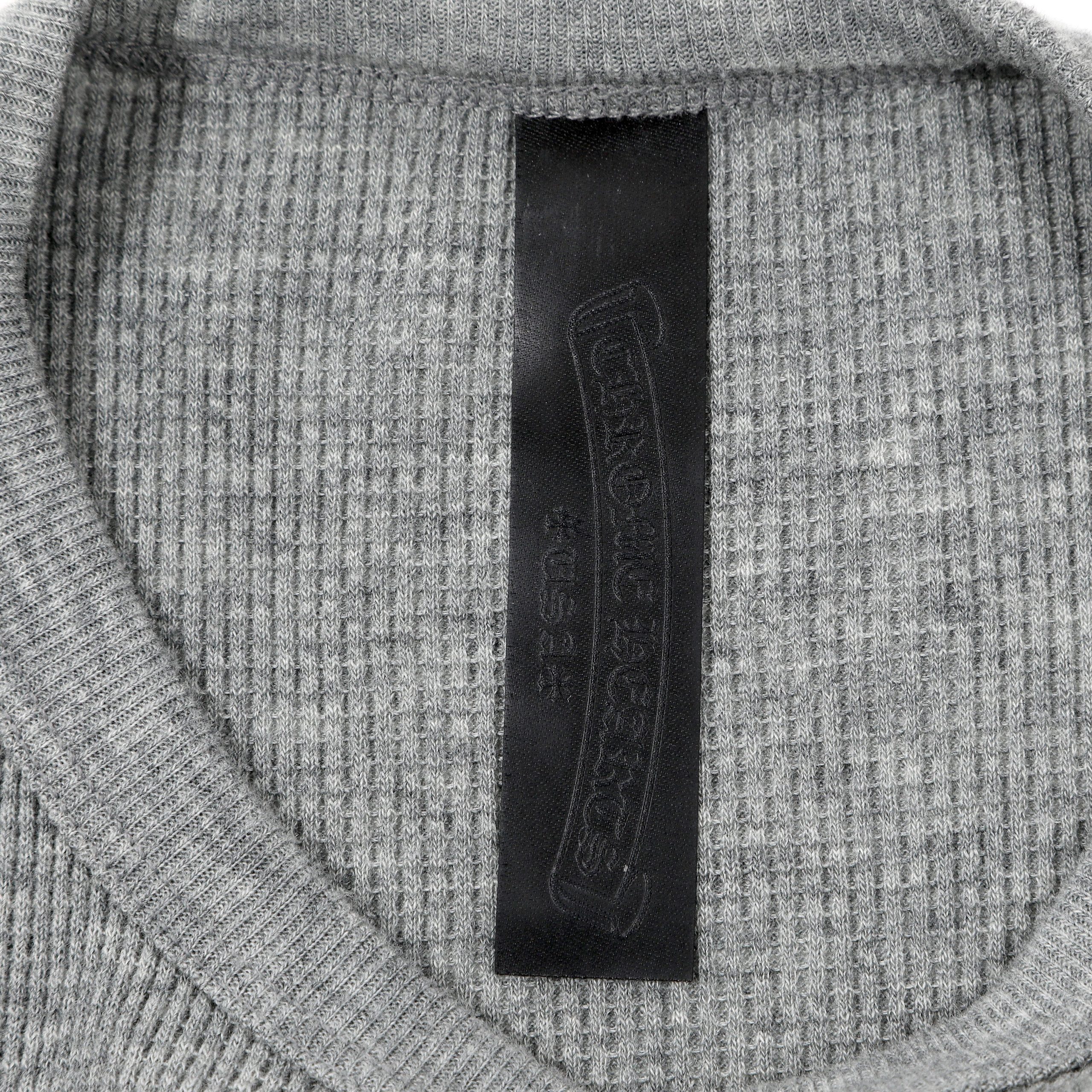 Chrome Hearts Grey Wool Long Sleeve Waffle Shirt (Medium) - 图片 10