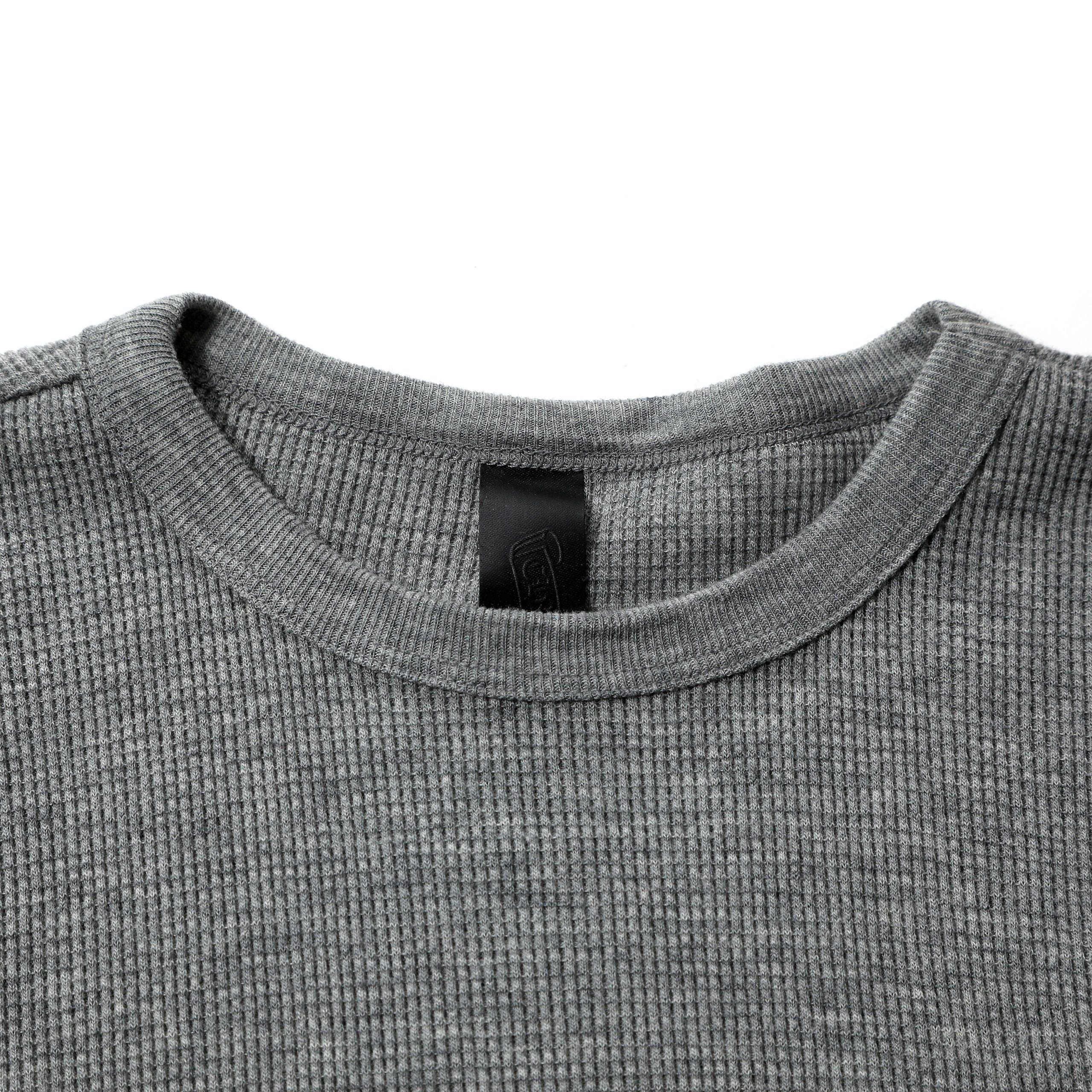 Chrome Hearts Grey Wool Long Sleeve Waffle Shirt (Medium) - 图片 3