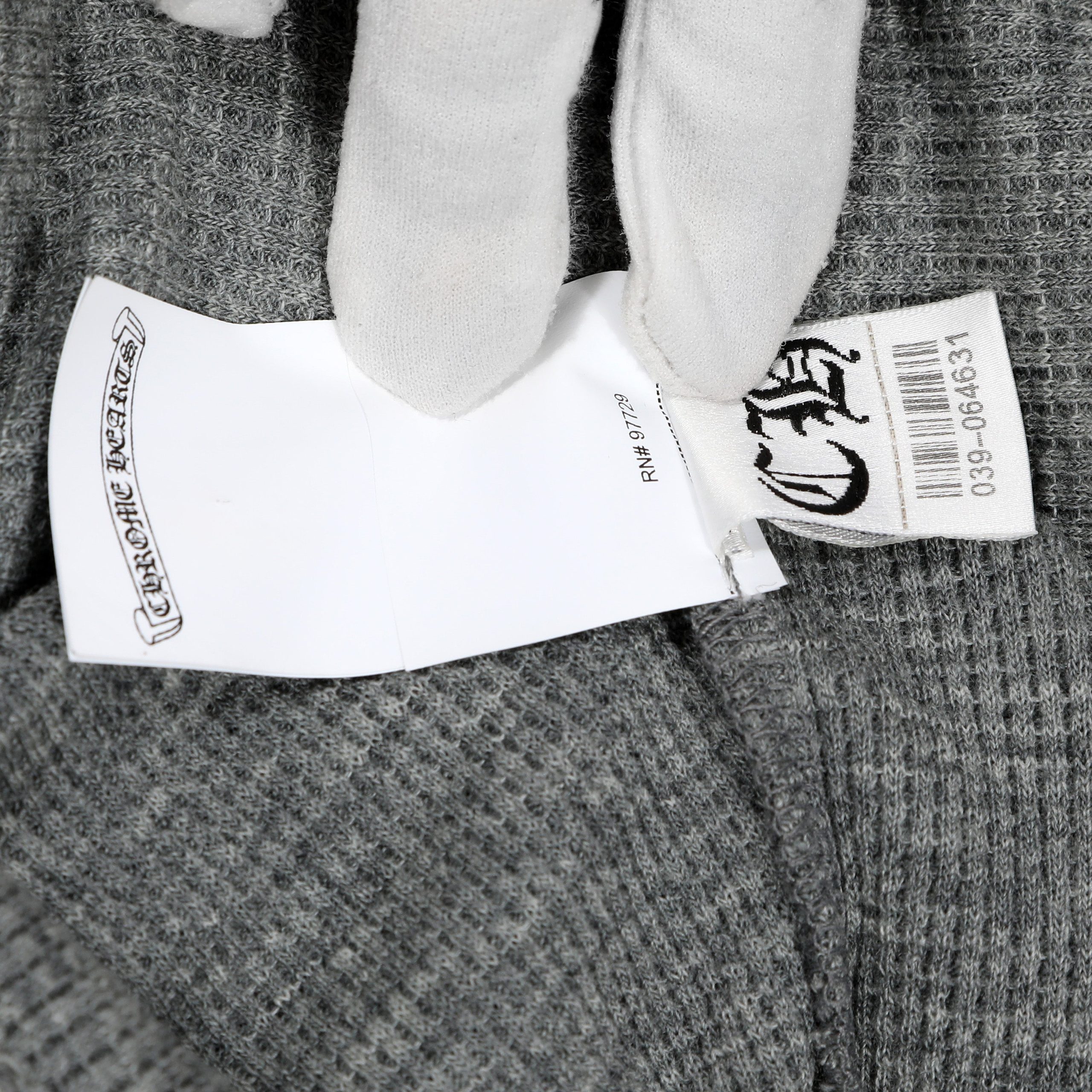 Chrome Hearts Grey Wool Long Sleeve Waffle Shirt (Medium) - 图片 6