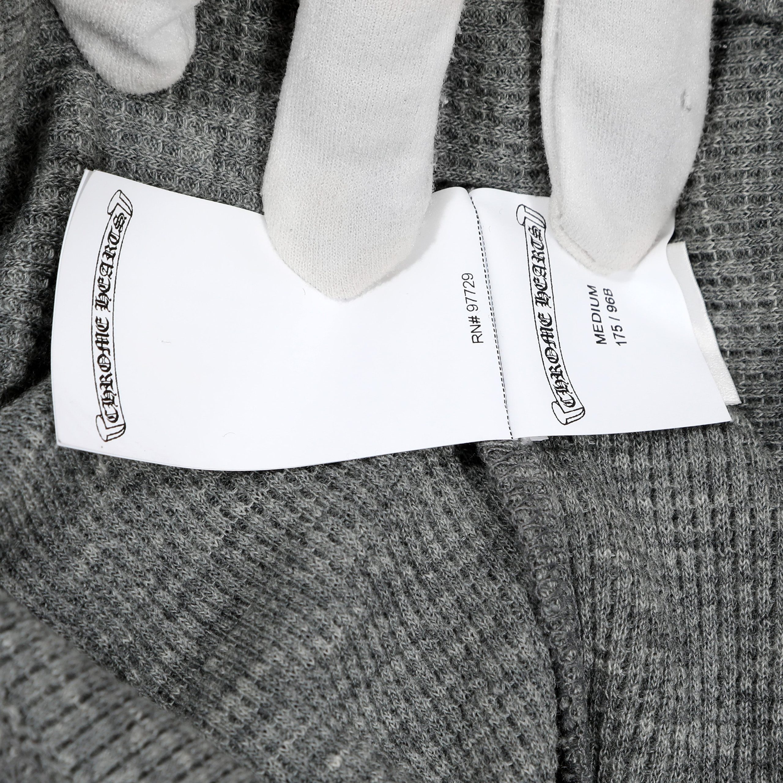 Chrome Hearts Grey Wool Long Sleeve Waffle Shirt (Medium) - 图片 7