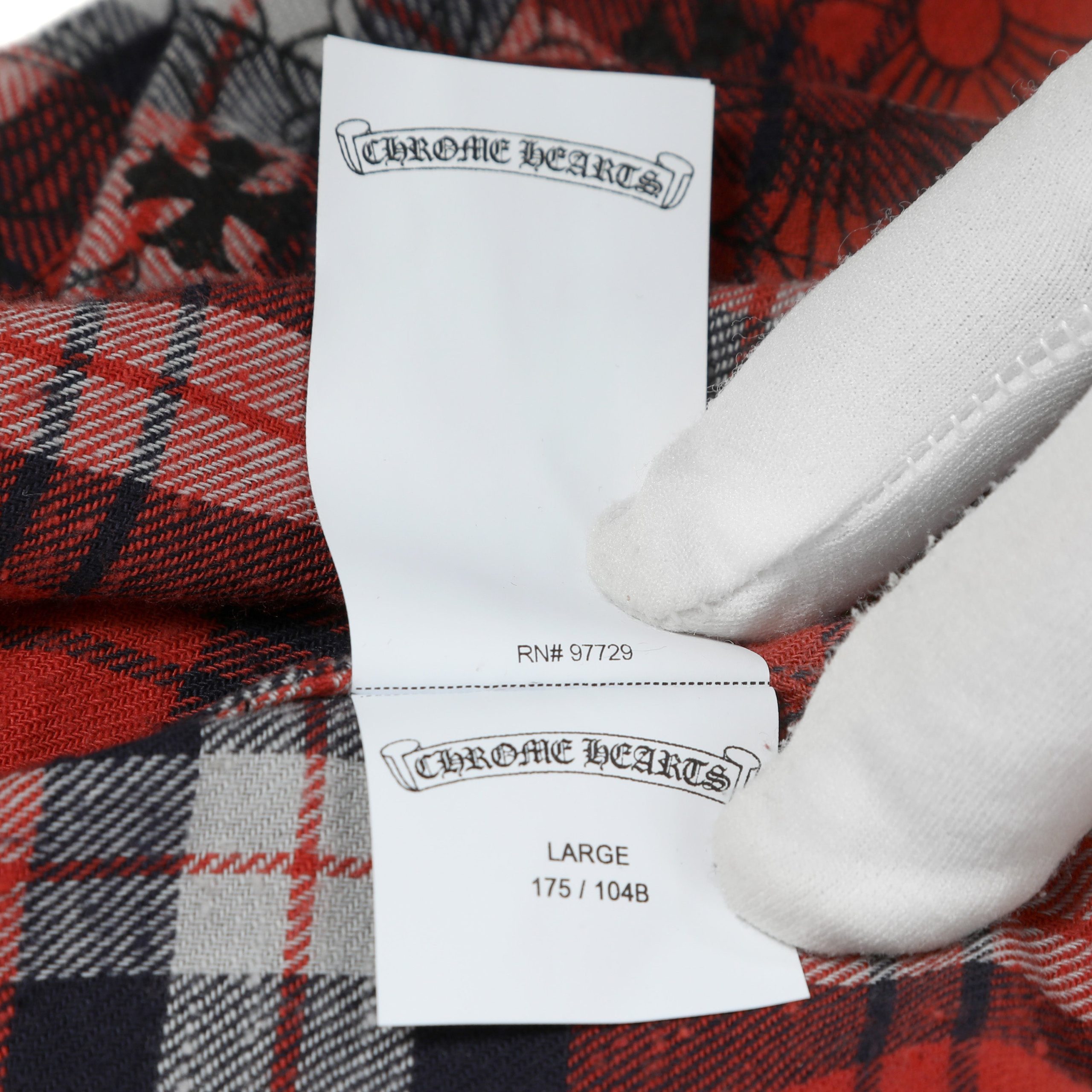 Chrome Hearts Red Plaid Lose Ends Flannel Shirt (Medium) - 图片 10