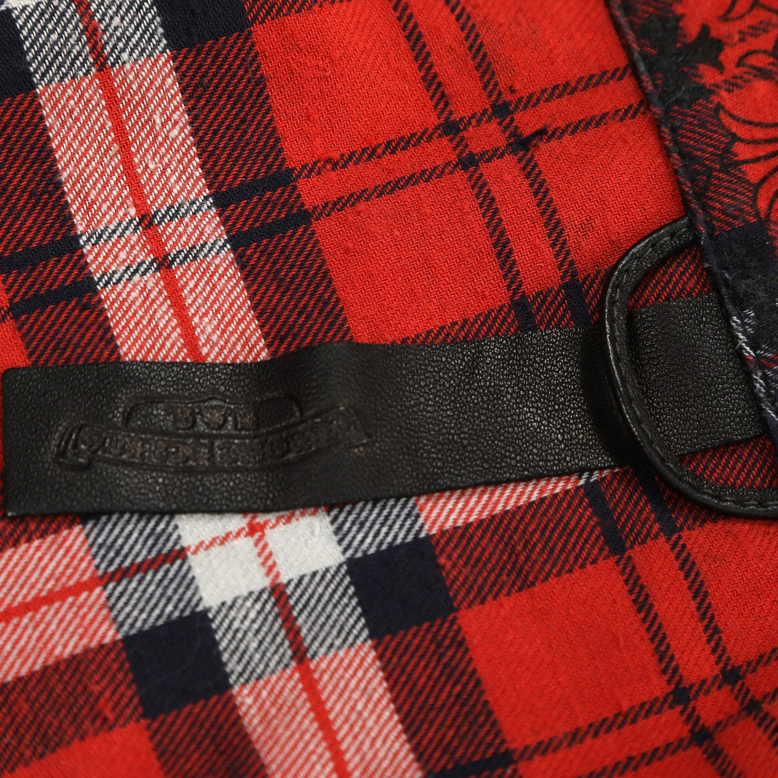 Chrome Hearts Red Plaid Lose Ends Flannel Shirt (Medium) - 图片 7