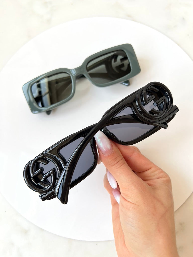 Gucci GG1325S Slim Sunglasses in Black - 图片 5