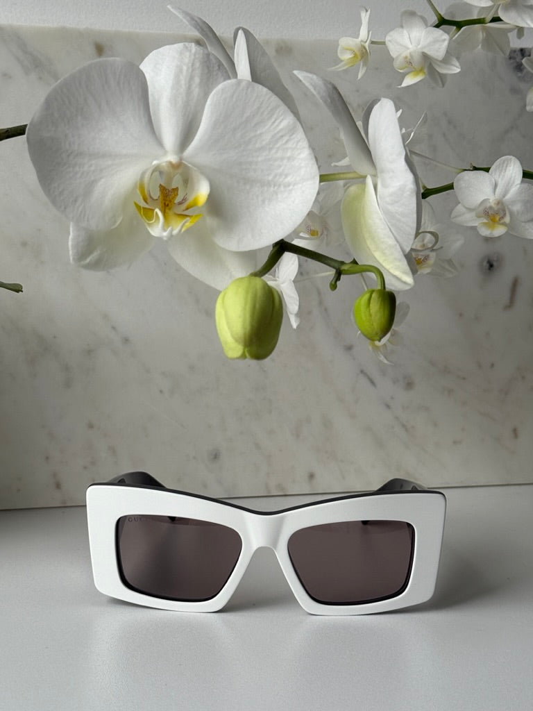 Gucci GG1842S White Duotone Cat Eye Sunglasses - 图片 5