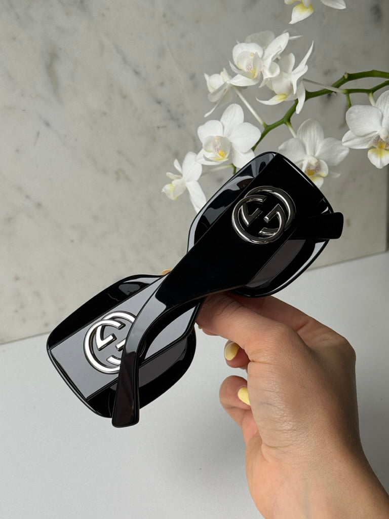 Gucci GG1695S Thick Rim Black Sunglasses - 图片 5
