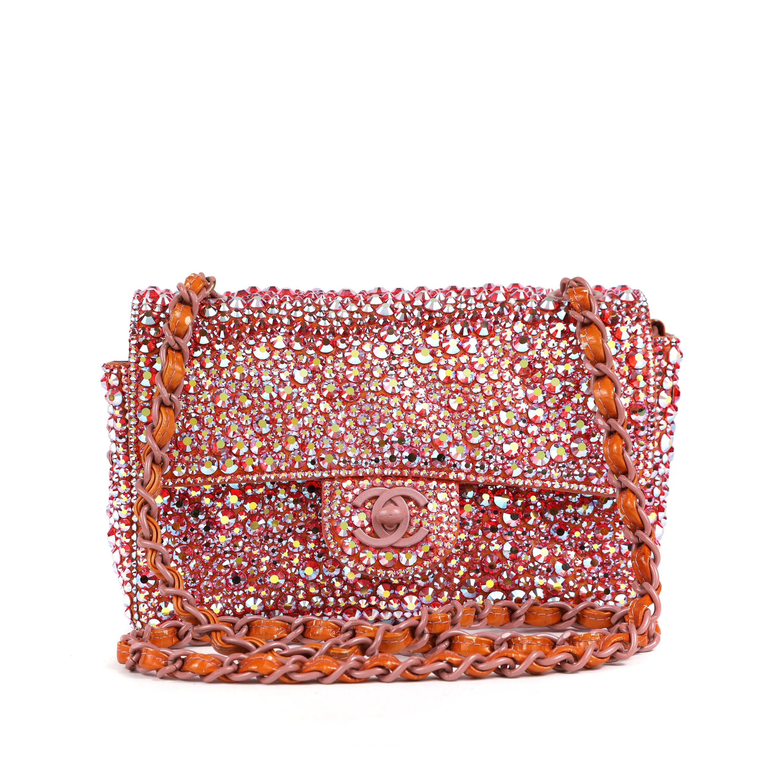 Chanel Mini Single Flap Classic w/Swarovski Pearls