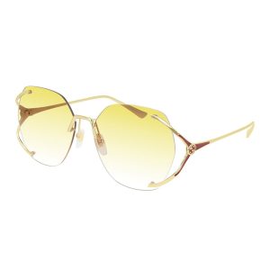 Gucci GG0651S Rimless Sunglasses in Yellow Lens
