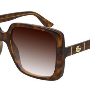 Gucci GG0632S Rectangular Marmont Logo Sunglasses in Brown