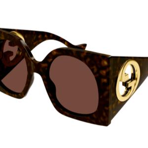 Gucci GG1254S Oversized Mask Brown Sunglasses
