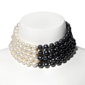 Karl Lagerfeld Chanel Five-Strand Faux Pearl Choker