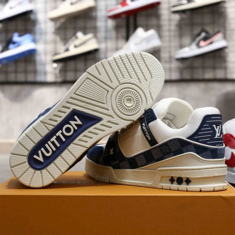Louis Vuitton LV Trainer Sneaker Damier Denim Blue - 图片 10
