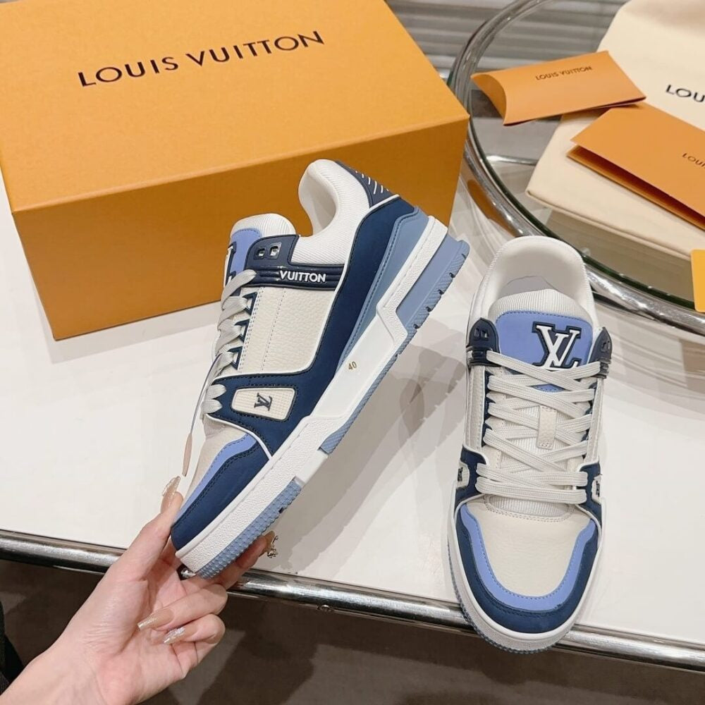 Louis Vuitton LV Trainer Blue Beige - 图片 10