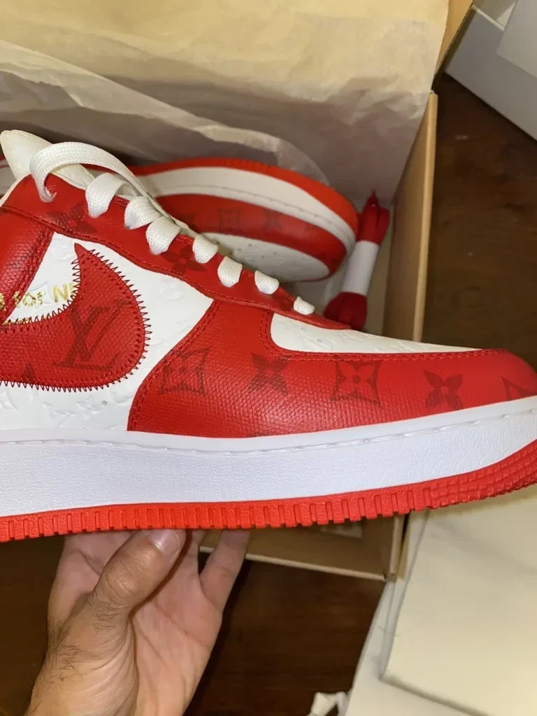 Louis Vuitton x Nike Air Force 1 Low By Virgil Abloh White/Red - 图片 10