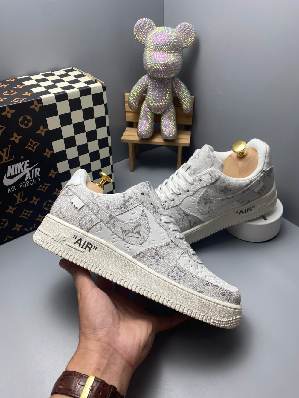 Louis Vuitton x Nike Air Force 1 Frost White Luxe Edition (Custom) - 图片 10