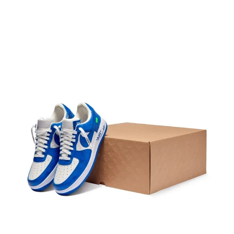 Louis Vuitton x Nike Air Force 1 Low By Virgil Abloh White/Blue - 图片 11