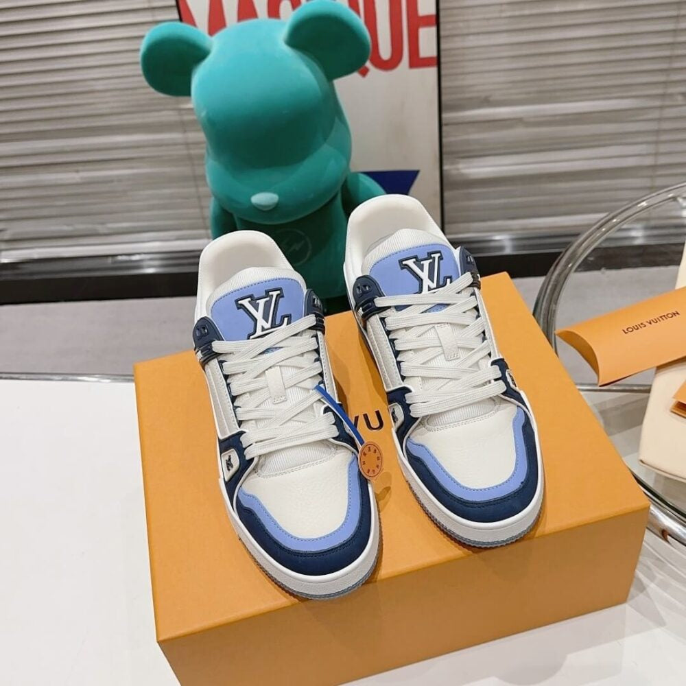 Louis Vuitton LV Trainer Blue Beige - 图片 11