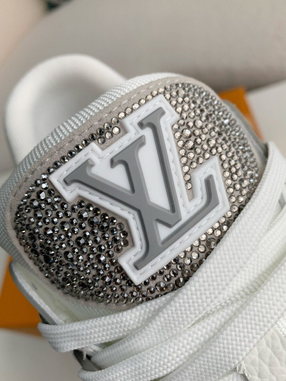 Louis Vuitton LV Trainer Sneaker Denim Monogram Grey Diamond - 图片 11