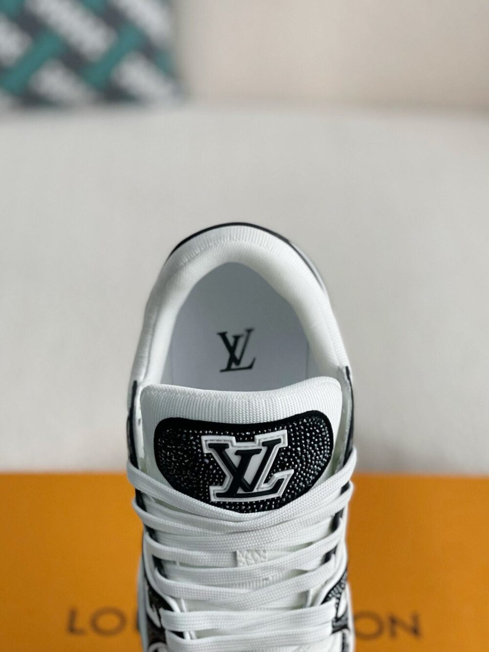 Louis Vuitton LV Trainer Sneaker Denim Monogram Black Diamond - 图片 3