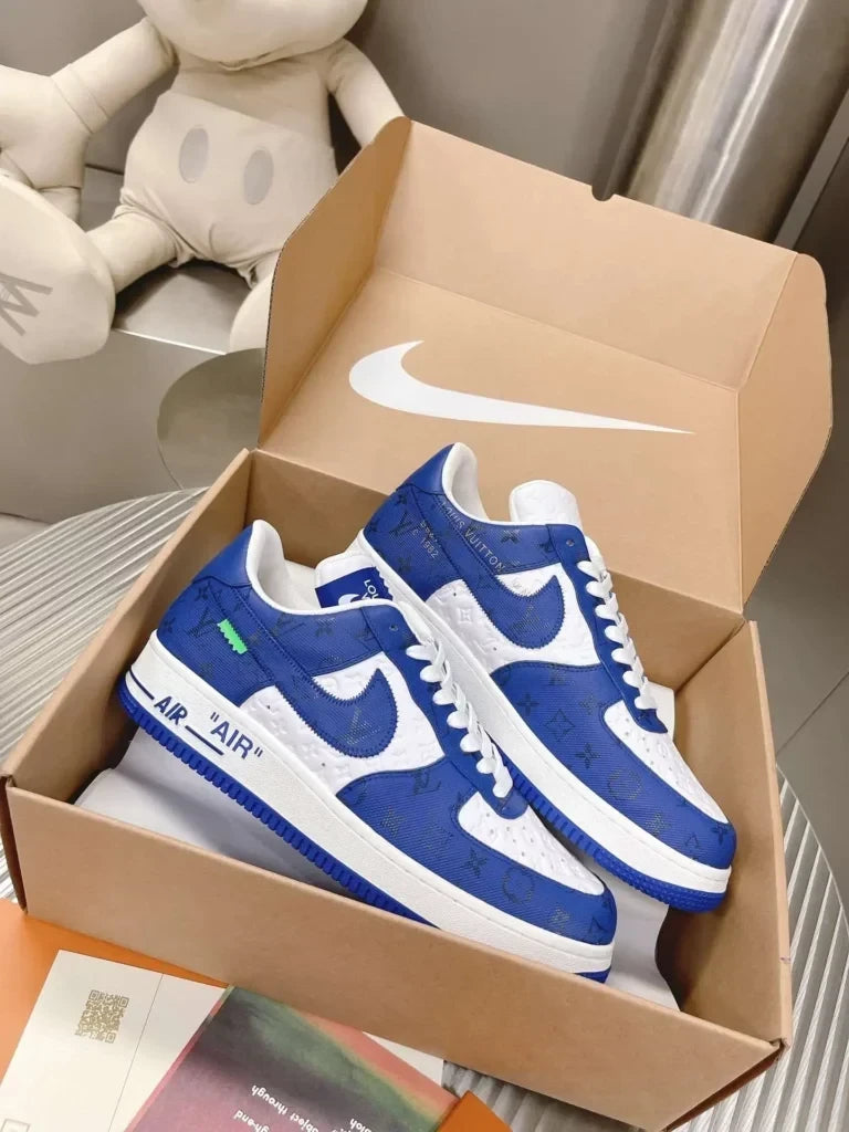 Louis Vuitton x Nike Air Force 1 Low By Virgil Abloh White/Blue - 图片 12