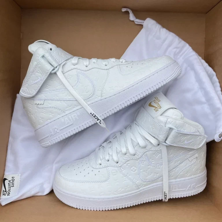 Louis Vuitton x Nike Air Force 1 Mid White - 图片 12