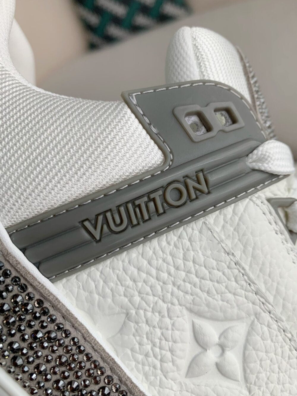 Louis Vuitton LV Trainer Sneaker Denim Monogram Grey Diamond - 图片 12
