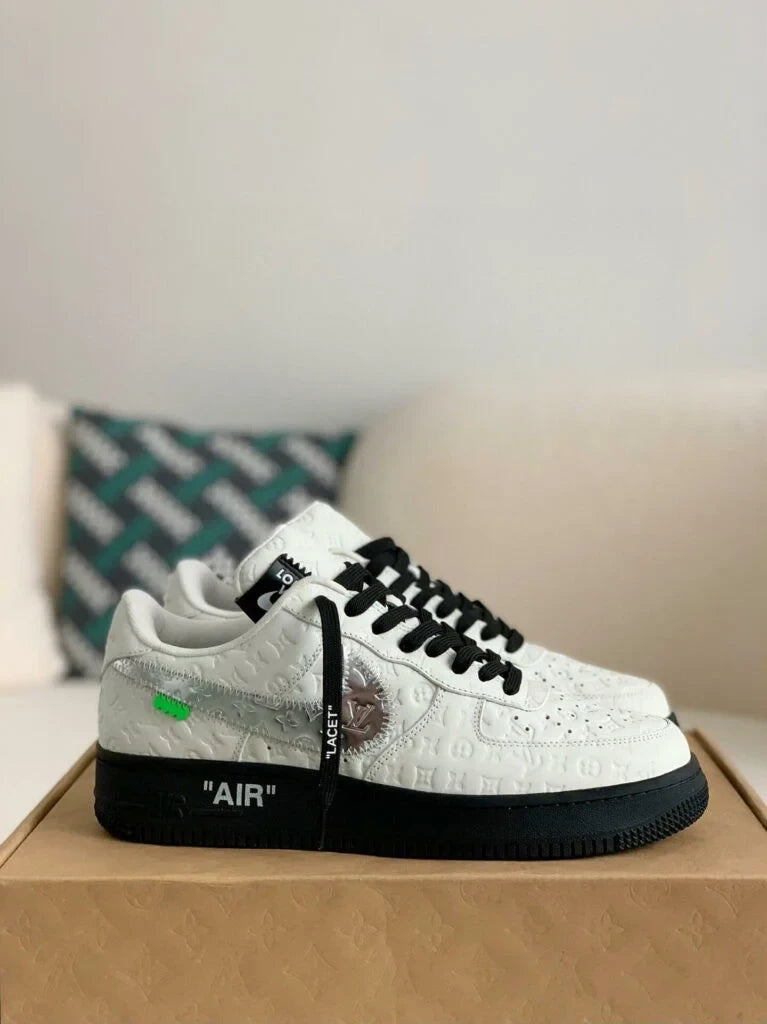 Louis Vuitton x Nike Air Force 1 Low White Black Silver - 图片 12