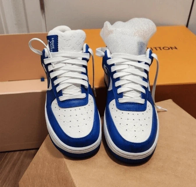 Louis Vuitton x Nike Air Force 1 Low By Virgil Abloh White/Blue - 图片 13