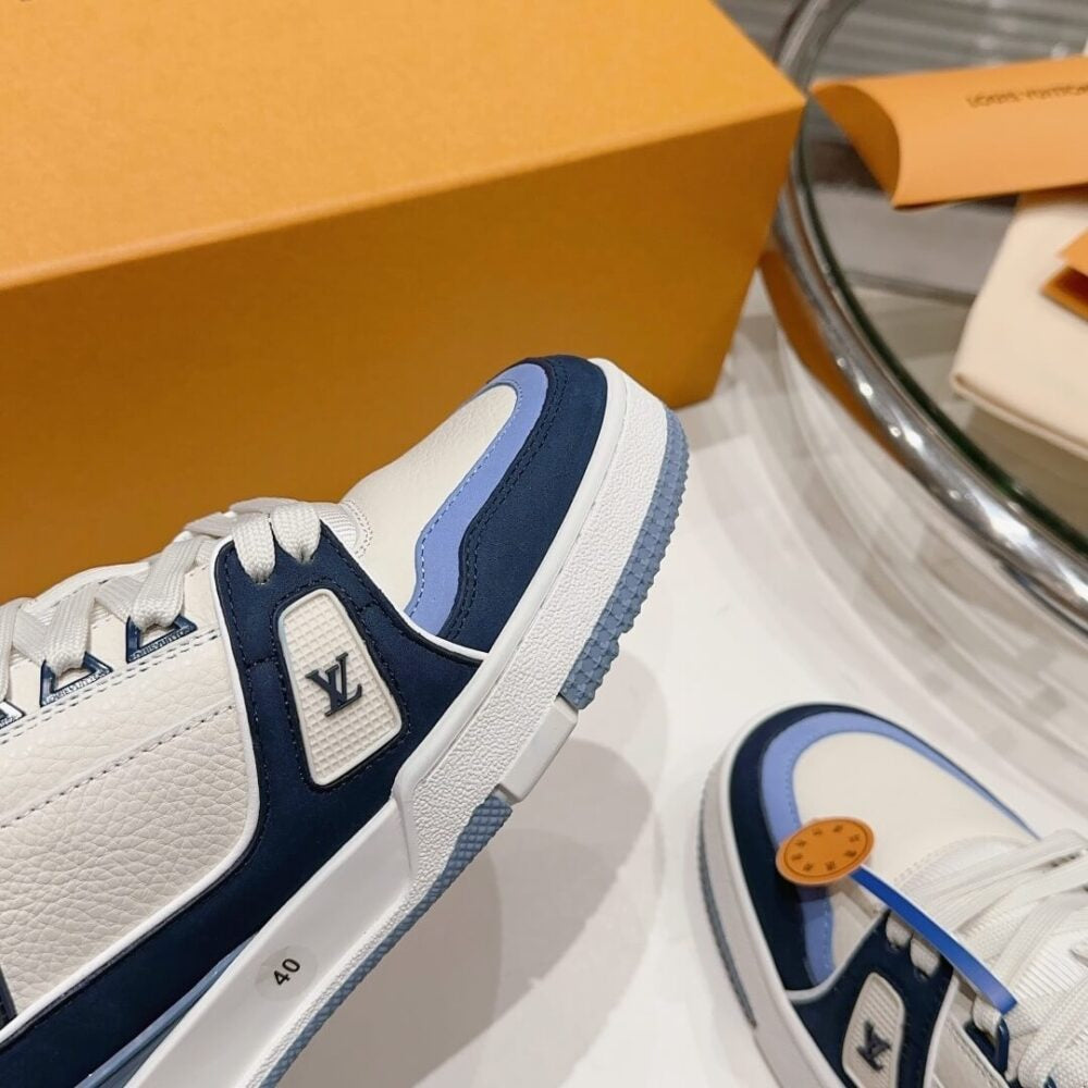 Louis Vuitton LV Trainer Blue Beige - 图片 13
