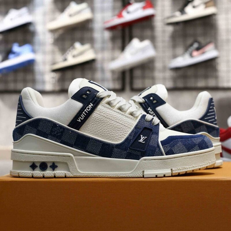 Louis Vuitton LV Trainer Sneaker Damier Denim Blue - 图片 14