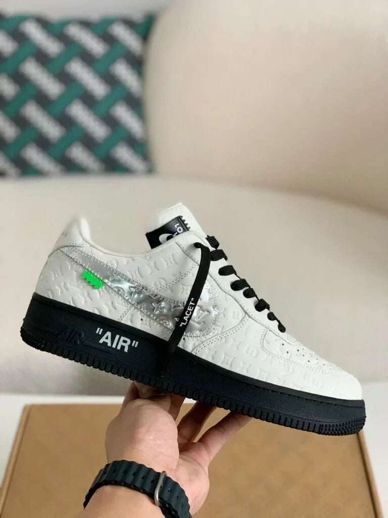 Louis Vuitton x Nike Air Force 1 Low White Black Silver - 图片 14