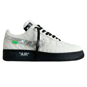 Louis Vuitton x Nike Air Force 1 Low White Black Silver