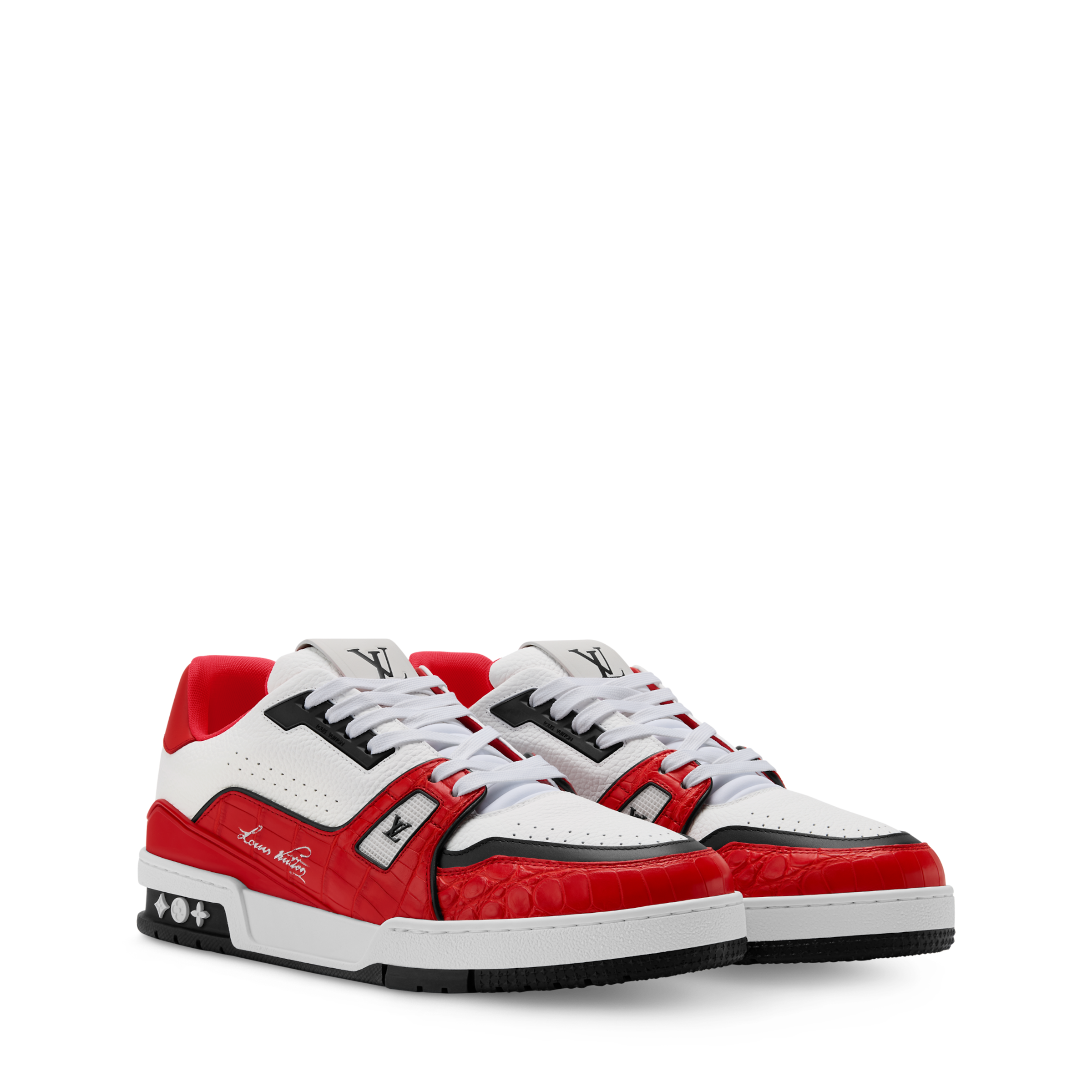 Louis Vuitton LV Trainer Red Alligator Leather Sneaker - 图片 2