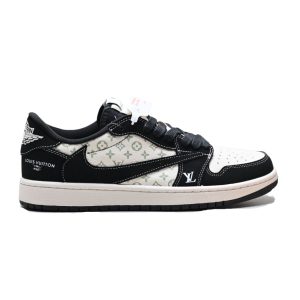 Louis Vuitton x Nike Air Jordan 1 Low Panda Monogram (Custom)