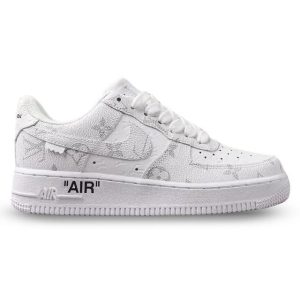 Louis Vuitton x Nike Air Force 1 Frost White Luxe Edition (Custom)