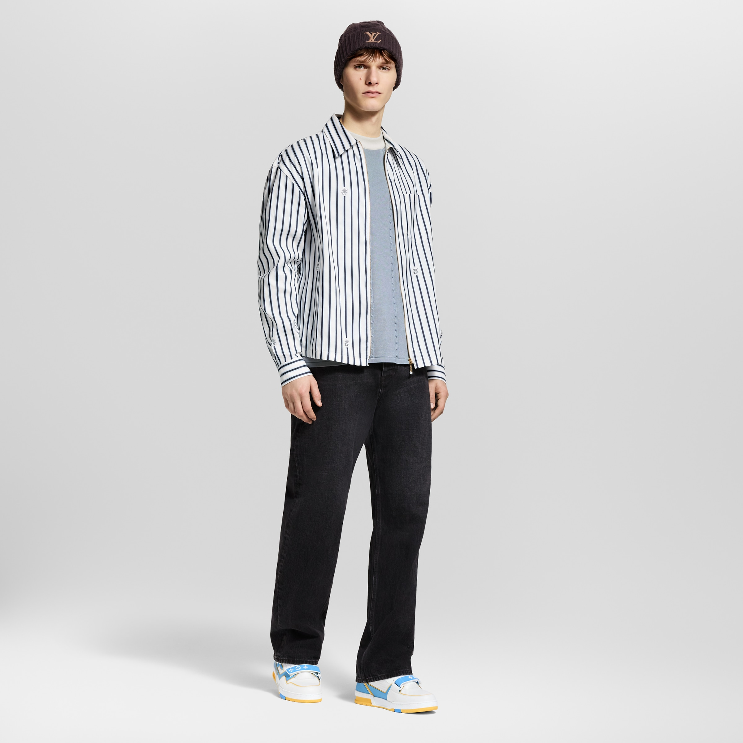 Louis Vuitton LV Trainer Blue Velcro Strap Sneaker - 图片 2