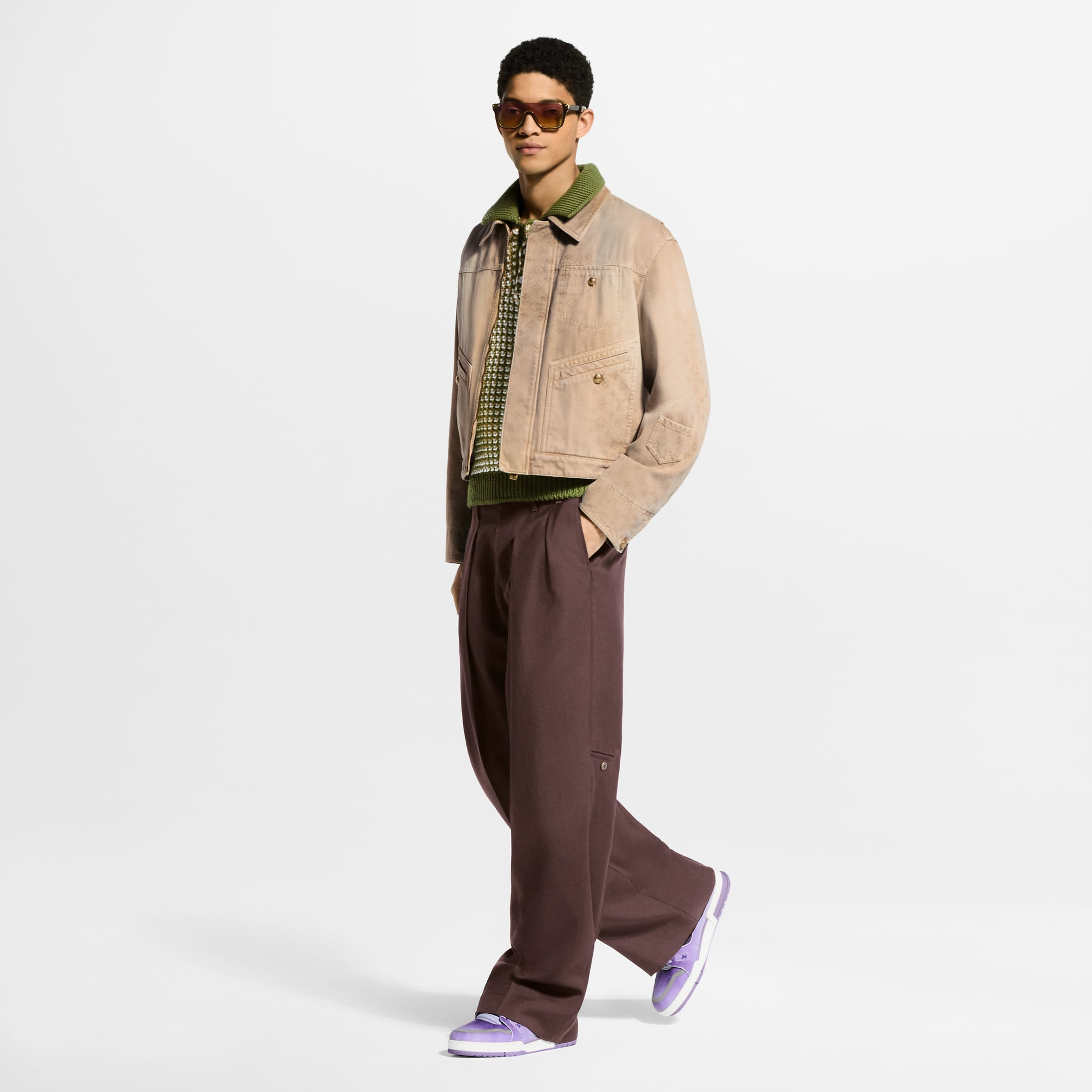 LV Trainer Sneaker Monogram-printed canvas Purple - 图片 2