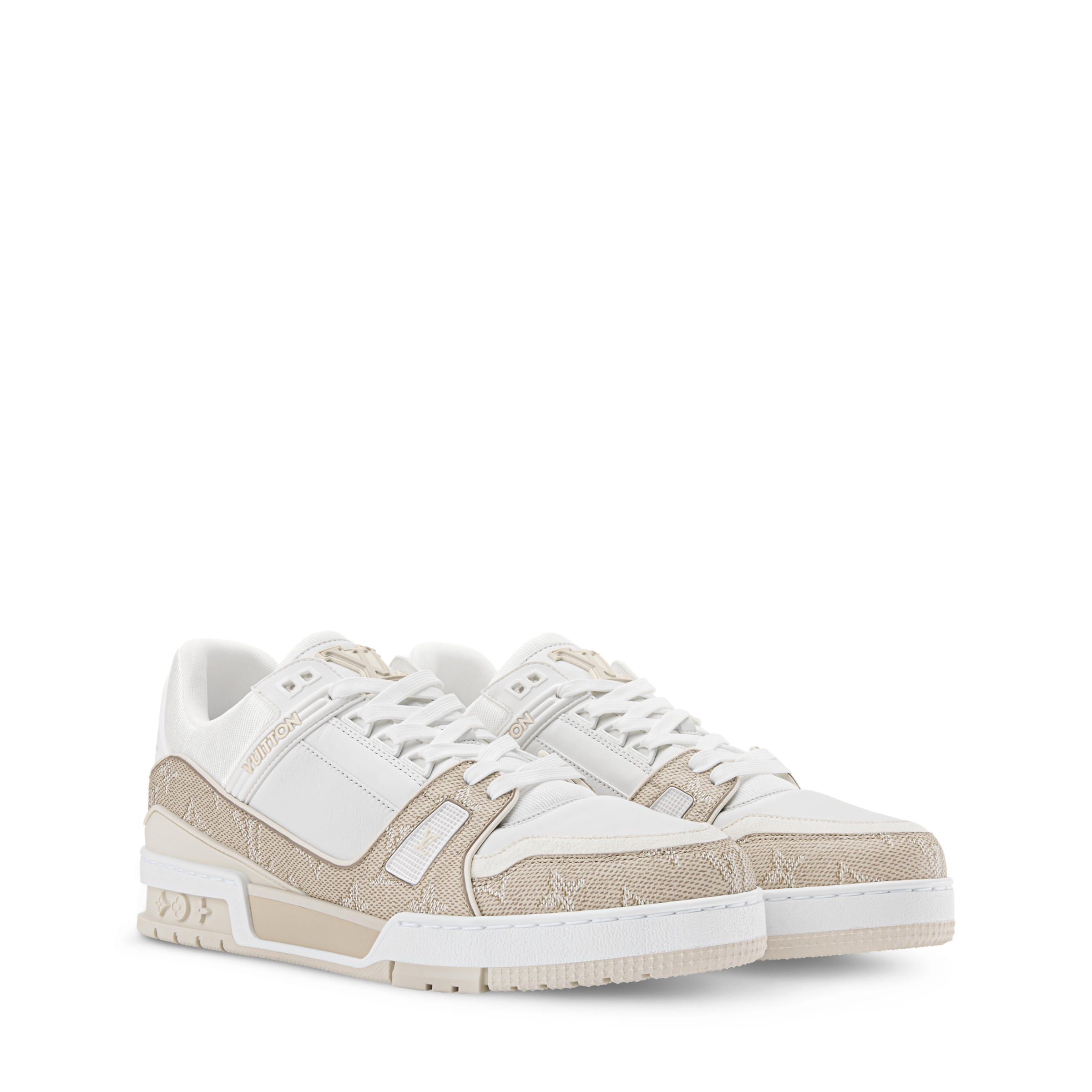 Louis Vuitton LV Trainer Beige Monogram Leather Sneaker - 图片 3