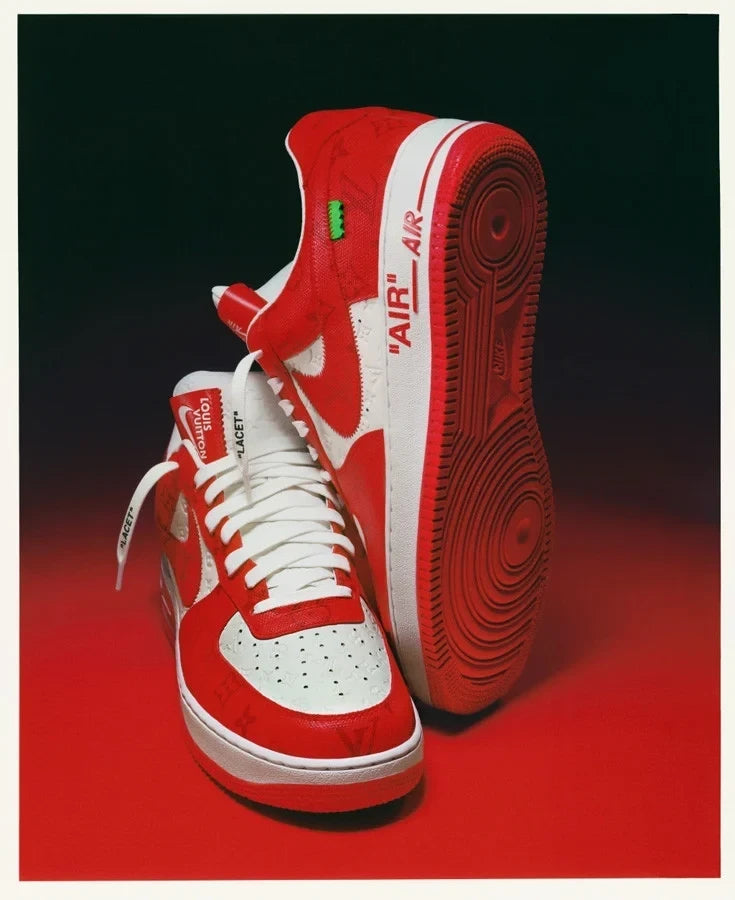 Louis Vuitton x Nike Air Force 1 Low By Virgil Abloh White/Red - 图片 2