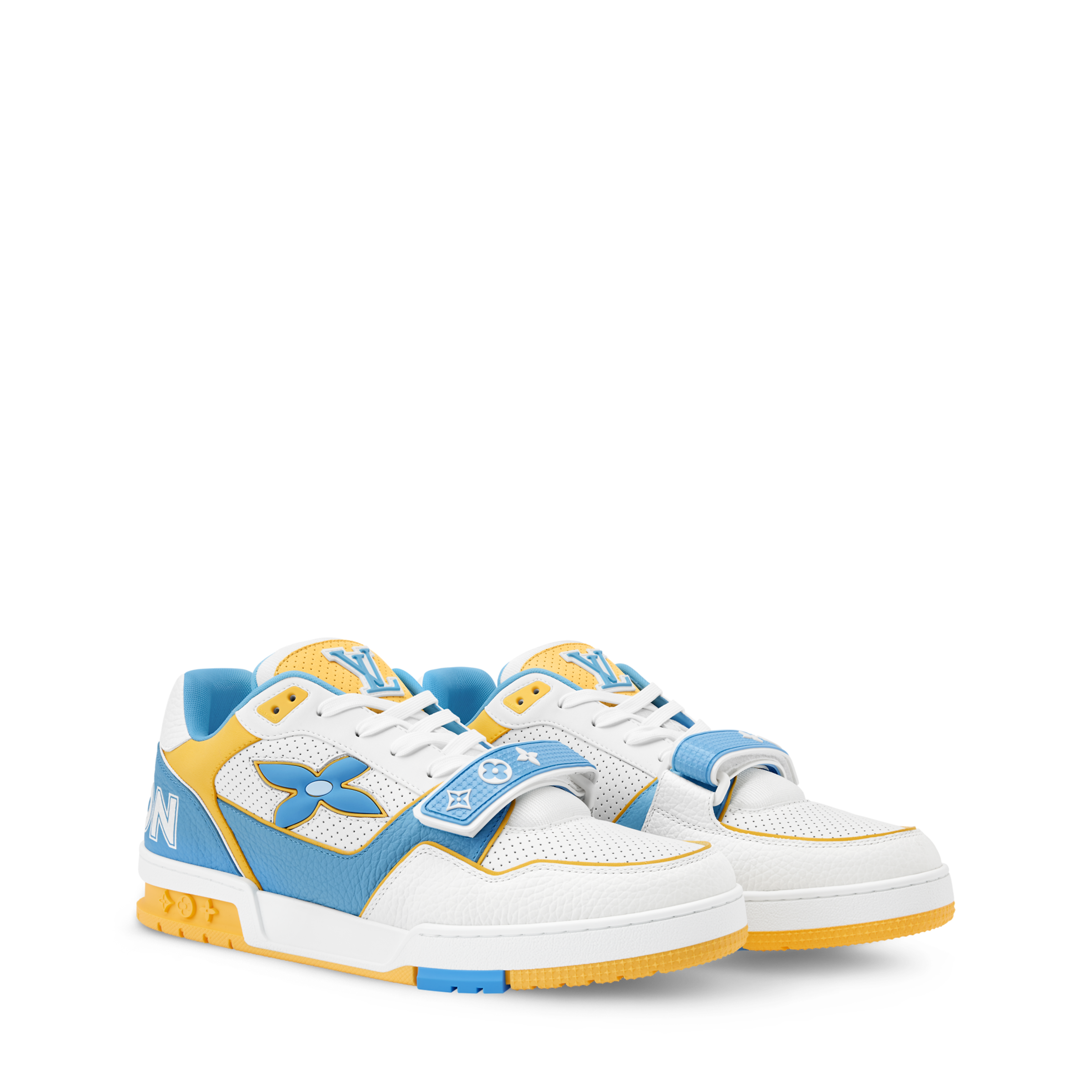 Louis Vuitton LV Trainer Blue Velcro Strap Sneaker - 图片 3