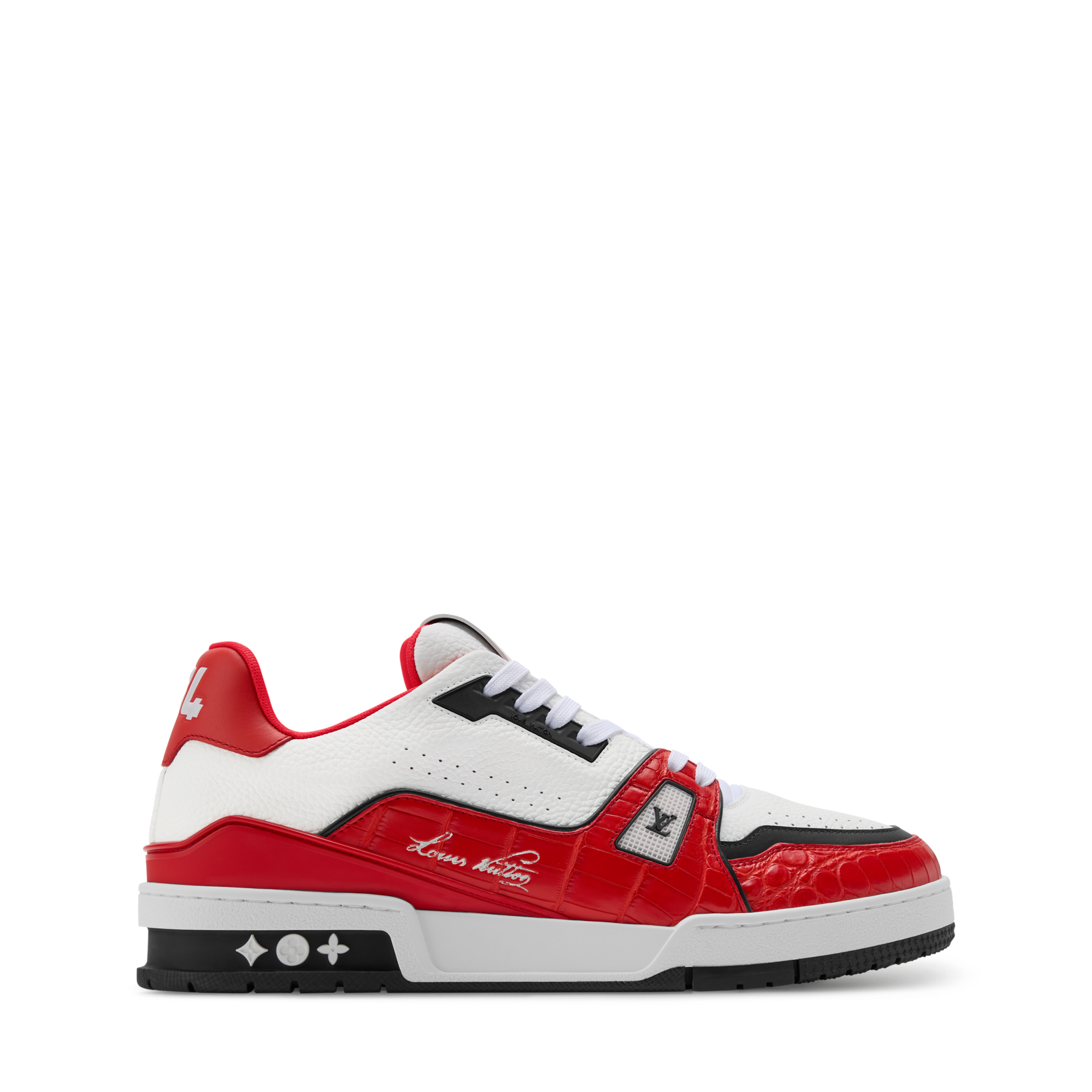 Louis Vuitton LV Trainer Red Alligator Leather Sneaker - 图片 3