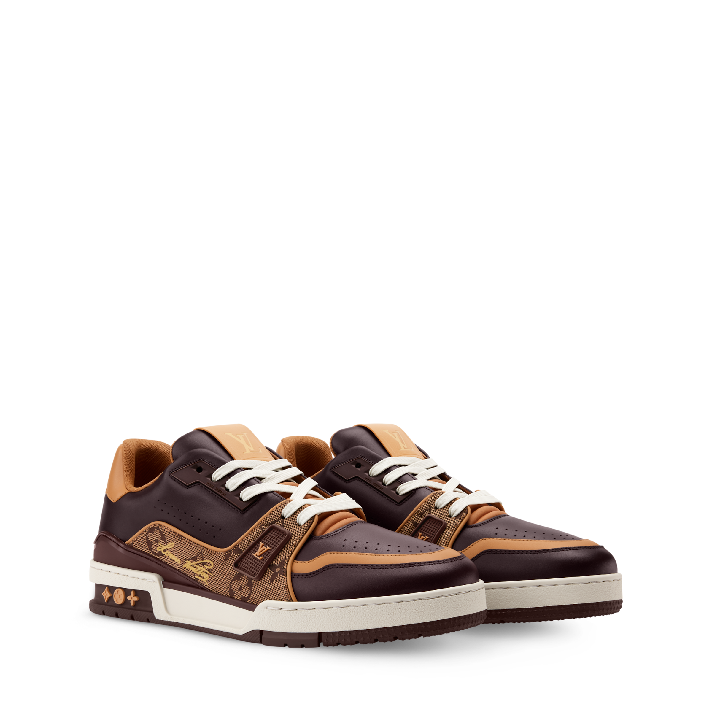 Louis Vuitton LV Trainer Brown Monogram Leather Sneaker - 图片 3
