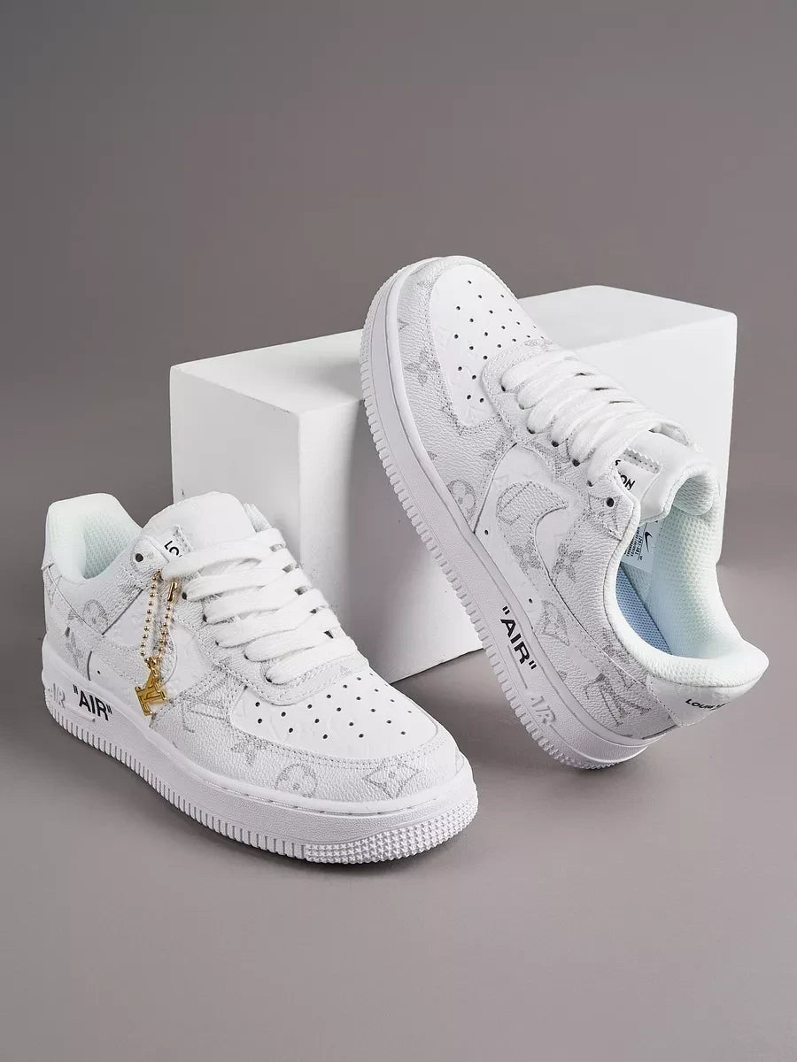 Louis Vuitton x Nike Air Force 1 Frost White Luxe Edition (Custom) - 图片 2