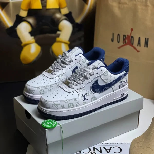 Louis Vuitton x Nike Air Force 1 07 Low White Blue - 图片 2