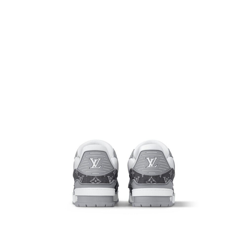 Louis Vuitton LV Trainer Sneaker Denim Monogram Grey - 图片 2