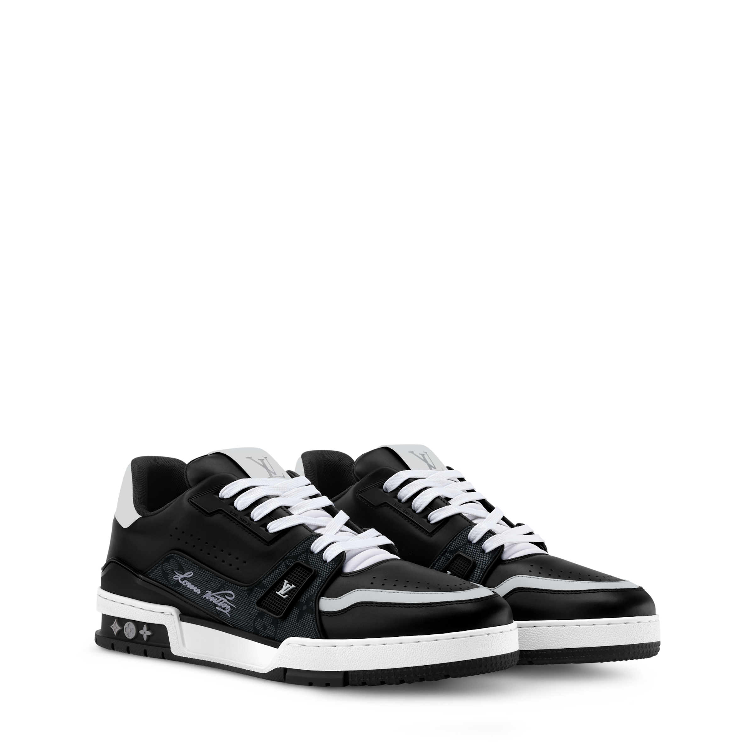 Louis Vuitton LV Trainer Black Monogram Leather Sneaker - 图片 3