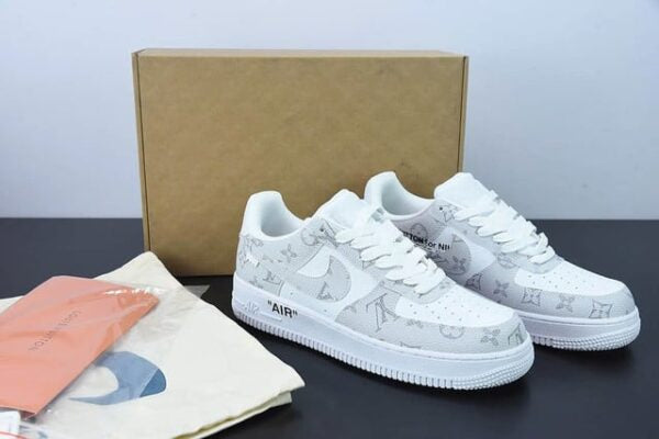 Louis Vuitton x Nike Air Force 1 Low By Virgil Abloh White Gray - 图片 2