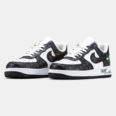 Louis Vuitton x Nike Air Force 1 Low Virgil Abloh Black White Monogram - 图片 4