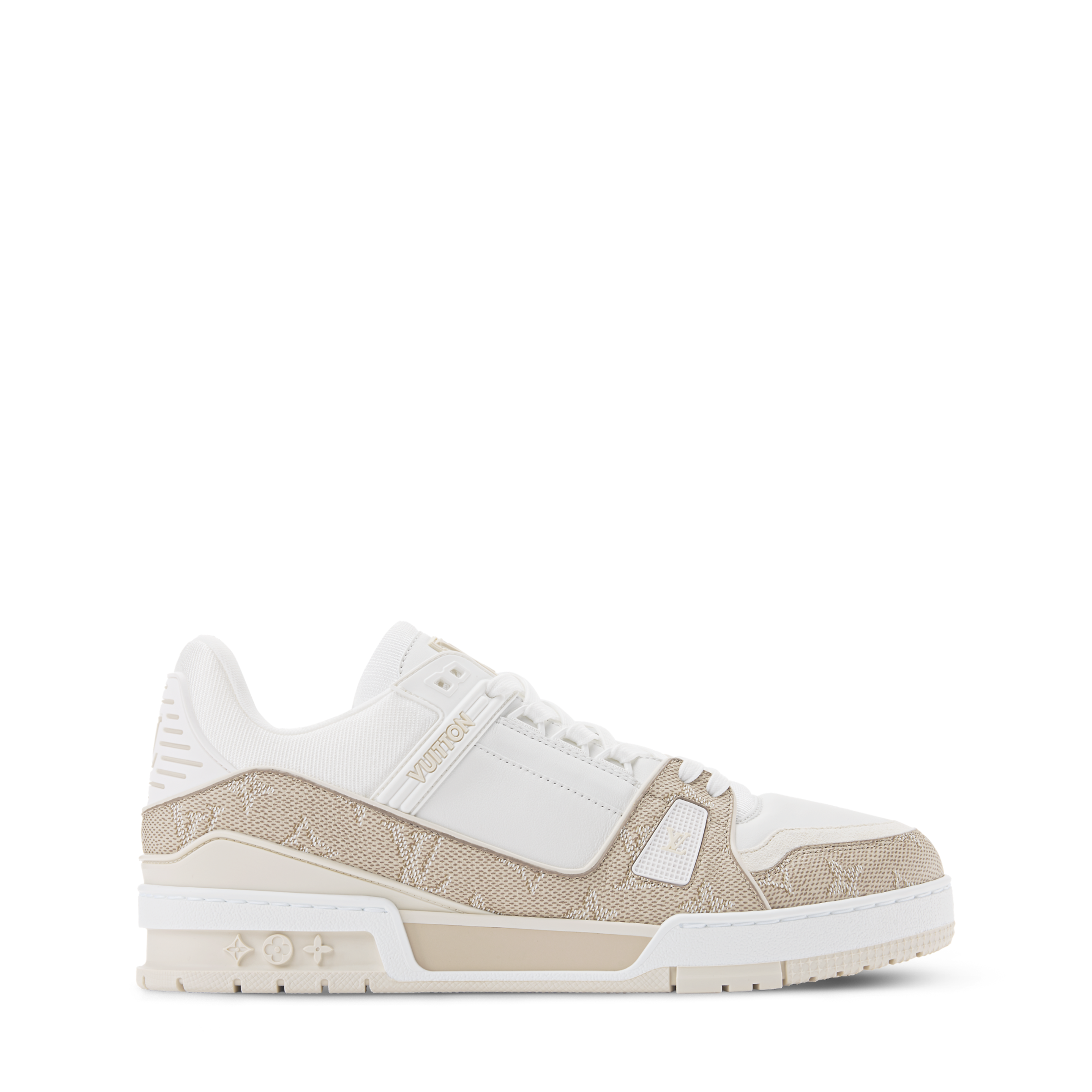 Louis Vuitton LV Trainer Beige Monogram Leather Sneaker - 图片 4