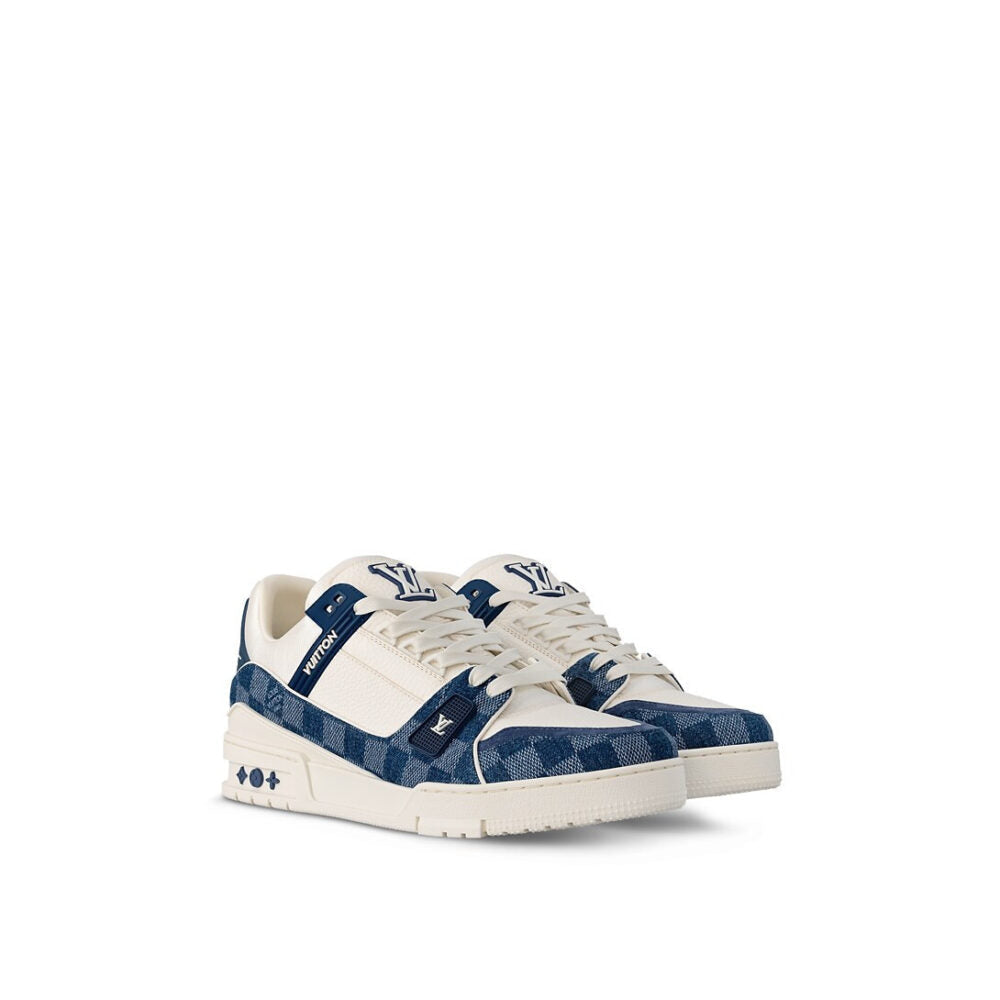 Louis Vuitton LV Trainer Sneaker Damier Denim Blue - 图片 3