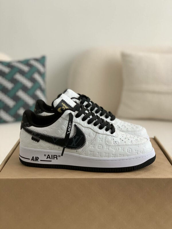 Louis Vuitton x Nike Air Force 1 Low White Black - 图片 3